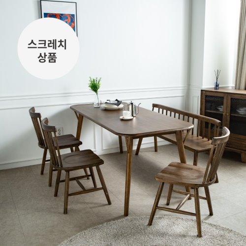 [스크레치]제이수6인-010 고무나무원목 식탁테이블