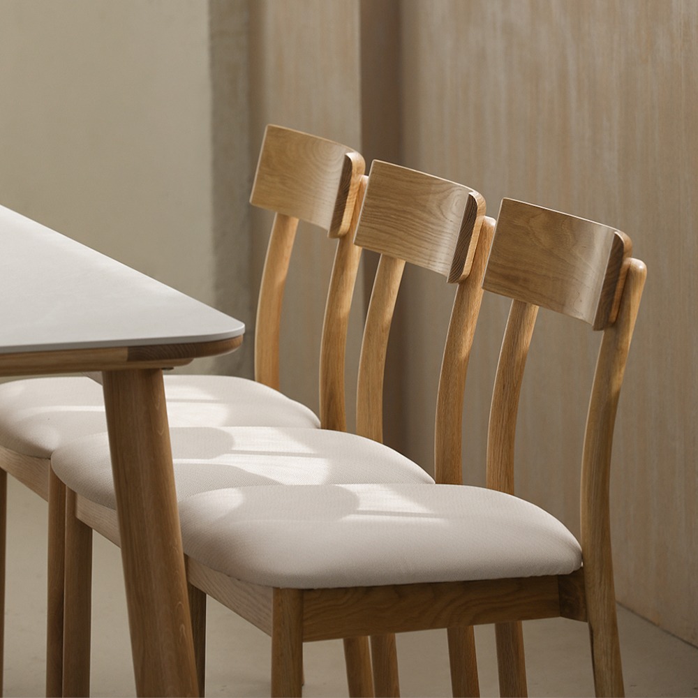 라비에 오크 원목 카페 인테리어 식탁 의자 (스탠다드/기본형)